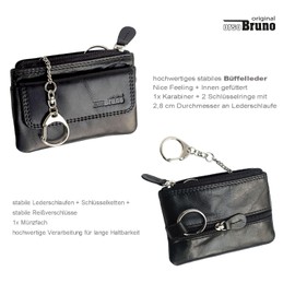 Deluxe Key Bag, Buffalo Leather Black