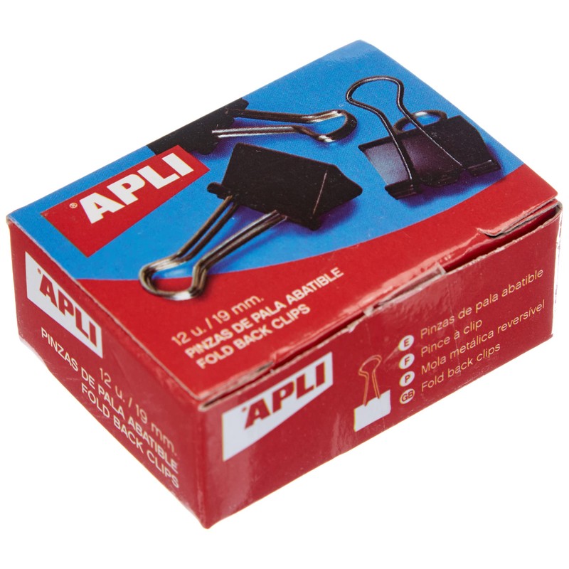 Box of 12 Binder Clips 19 mm