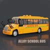 School Bus Model Yellow Die Casting Alloy Openable Door Realistic
