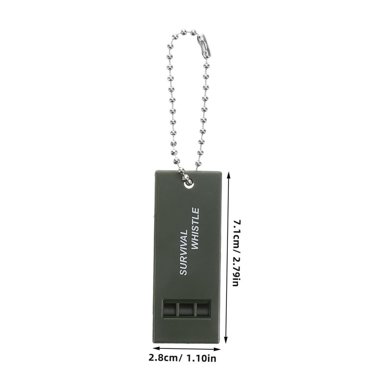Sosoport 3pcs Black Whistle Emergency Survival Whistle Beaded Chain for