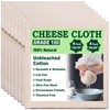 Cheese Cloths for Straining, 8 Pack Grade 100 Unbleached Hemmed