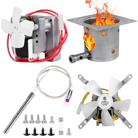 Upgrade Replacement Parts Kit for Pit Boss, Traeger Pellet Grill Smokers, Include 2.0 RPM Auger Motor and Fan, Hot Rod Ignitor with Fuse, Fire Burn Pot Fit for Camp Chef, Z Grills Pellet Grills