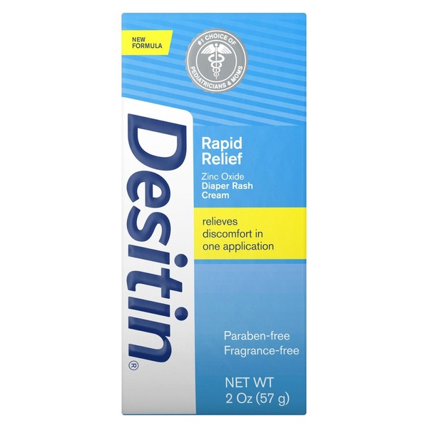 Desitin Rapid Relief Creamy Zinc Oxide Diaper Rash Cream (Pack of 3)