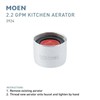 Moen 3924 2.2 GPM Female Thread Aerator, Chrome
