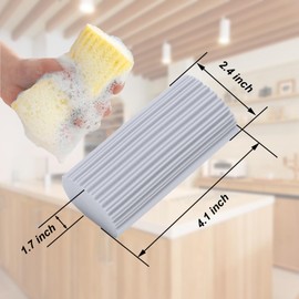 6-Pack Damp Clean Duster Sponge,Magic Sponge Eraser for Housekeeping,Reusable Cleaning Sponge for Blinds, Dish,Mirrors,Glass, Baseboards,Window Track Grooves and Car (Grey)