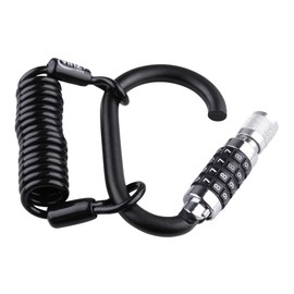 VINZ Shasta Helmet Lock, Pram Lock, Snowboard Lock & Ski Lock, 150 cm Extra Long Combination Lock, 4 mm Thick Cable Lock