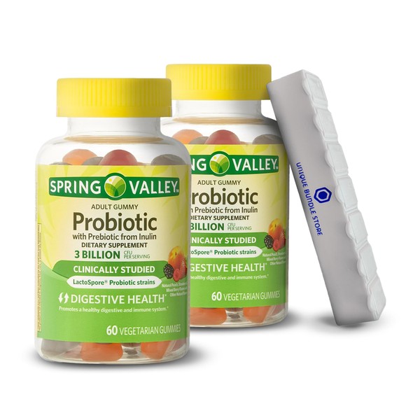 Spring Valley, Probiotic Gummies, Inulin Supplement Vegetarian, Probiotics for Adults