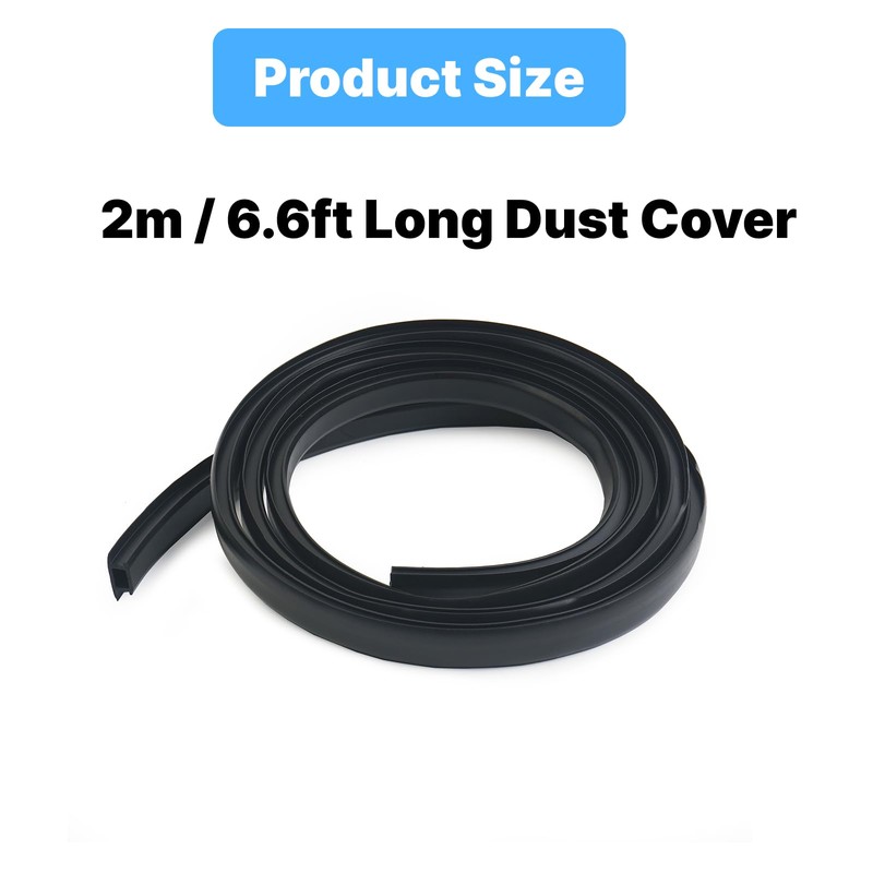 Vandrabase Inner Track Coverage L-Track Dust Protector, 2m/6.56ft Rubber Cover,