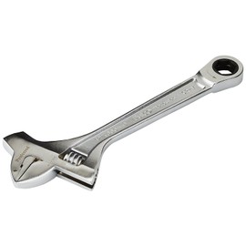 Proferred T10001 Mining Adjustable Wrench with Hammer, Chrome Finish, 12"