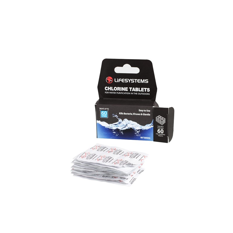 Lifesystems Chlorine Water Purification Tablets for Travelers Camping Backpackers –