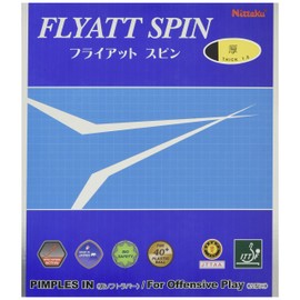 Nittaku NR-8569 Table Tennis Rubber Fly at Spin, Soft Tension, Black, Extra Thick