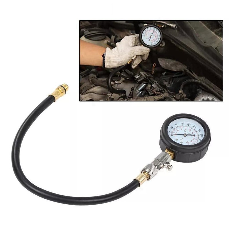 ZENWORYS 8Pcs Petrol Engine Cylinder Compression Tester Kit Gauge Tool