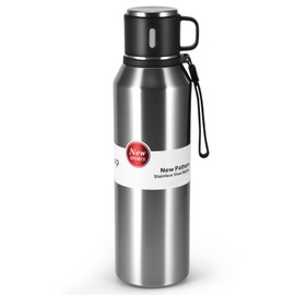 1 Pack Stainless Steel Water Bottle, 1500ml Matte Silver Thermos Flask with Tea Filter, Vacuum Insulated Thermal Cup for Hot or Cold Drinks, Ideal for Travel, Sports, Office Use