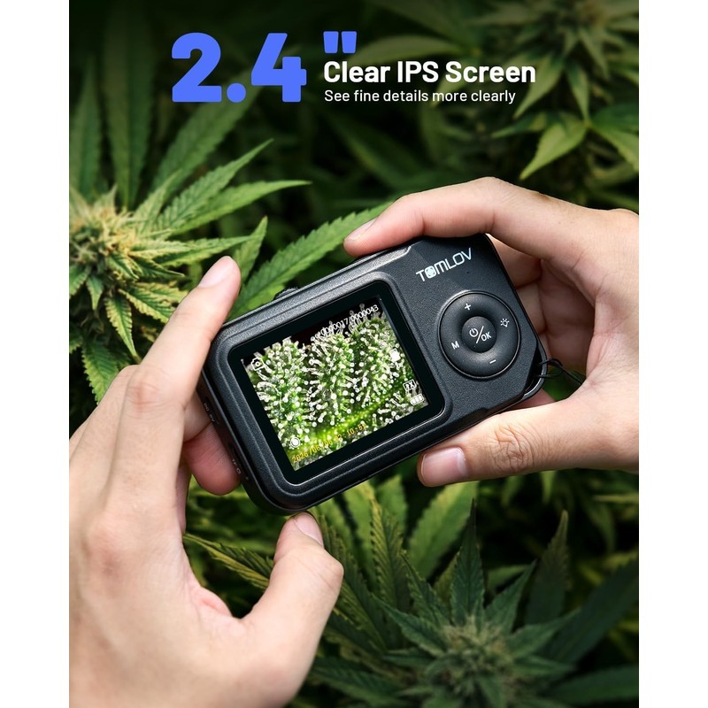 TOMLOV P50 Digital Microscope Handheld: Adjustable Focus Coin Microscope with