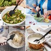 Armrouns Silicone Spatula Spoon, 11.2" Heat Resistan Rubber Spoonula, Black