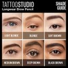 Maybelline TattooStudio Waterproof Eyebrow Pencil, 257 MEDIUM BROWN, 0.026 Oz.