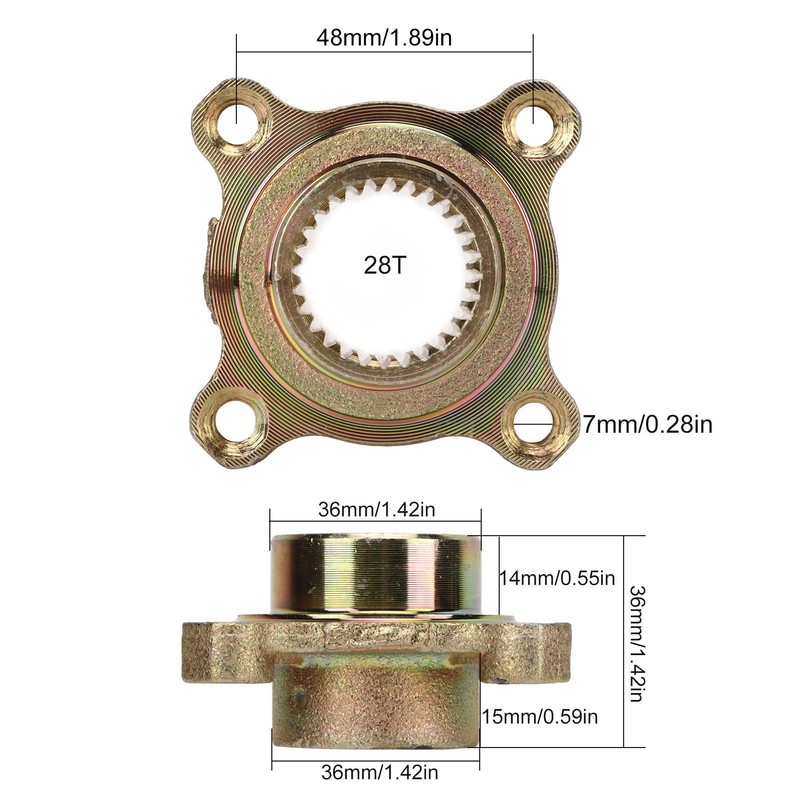VOBOR 2Pcs Wheel Rear Axle Hub, 28 Tooth Spline 4