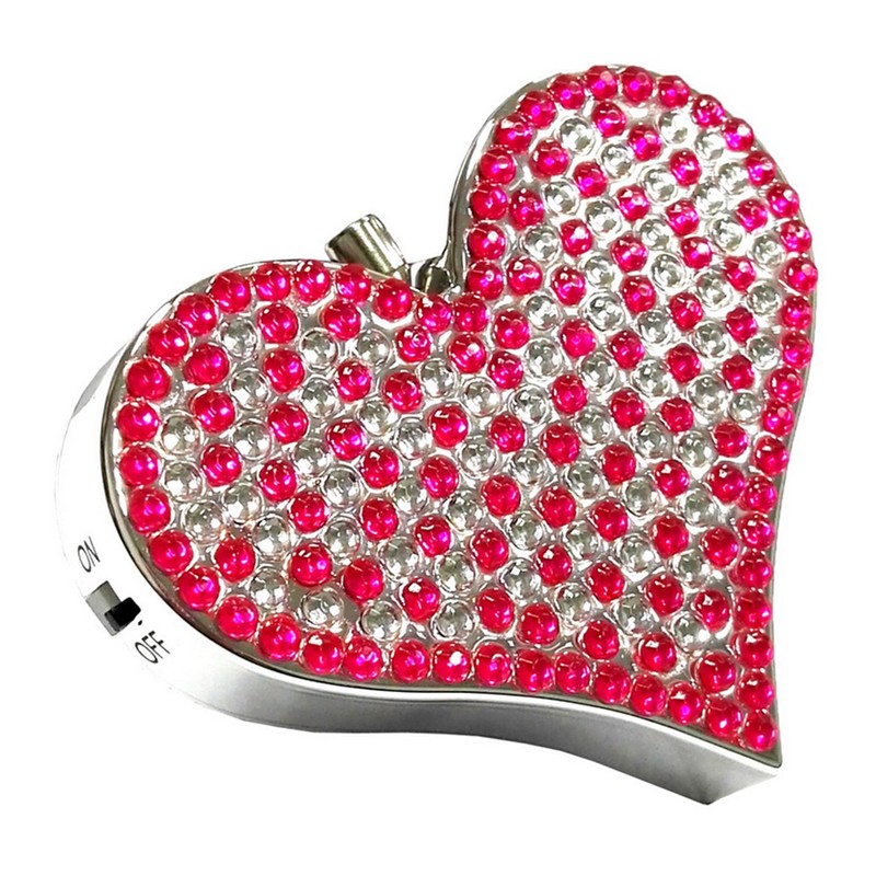Self Defense Alarm Heart Shape Security Protect Personal Alert(Silver)