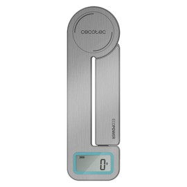 Cecotec Küchenwaage Kochsteuerung 10400 Smart Healthy EasyHang. 8k maximale Kapazität, Edelstahl, Griff zum Aufhängen, LCD-Display, Extraflaches Design (10100 EcoPower Compact)