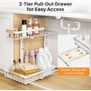 PXRACK Under Sink Organizer, Adjustable Height, 2 Tier Pull Out