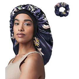 Awefeel Long Satin Bonnet for Long Hair Large Sleep Cap for Women