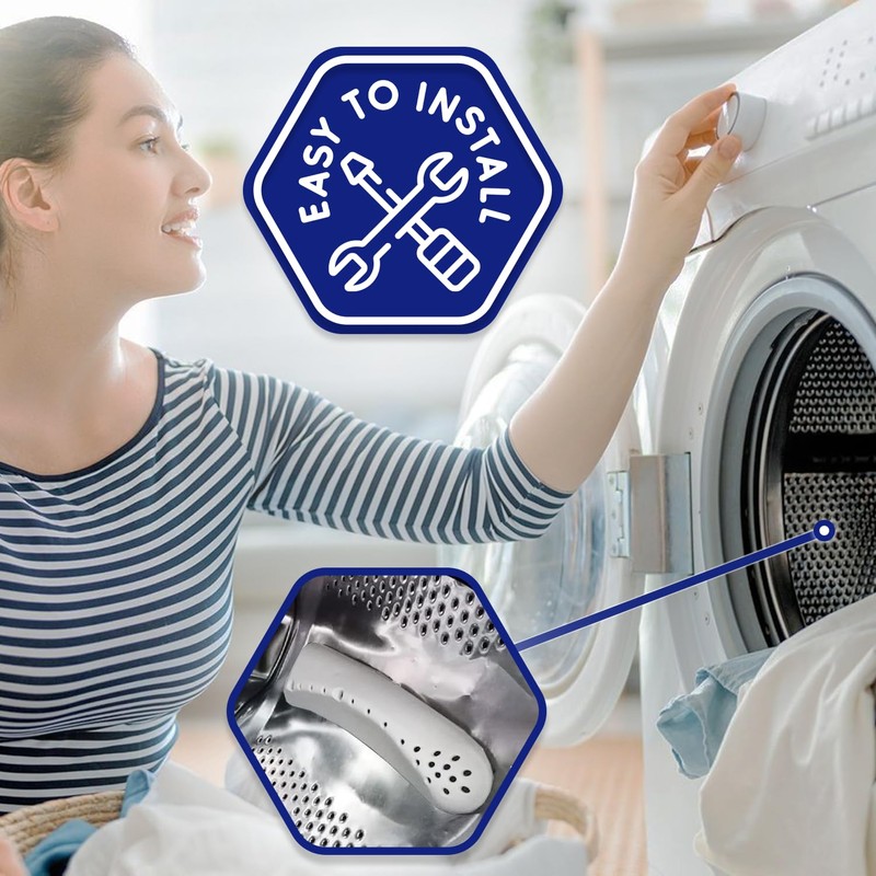 Pack of 2 drum fins for washing machine with the