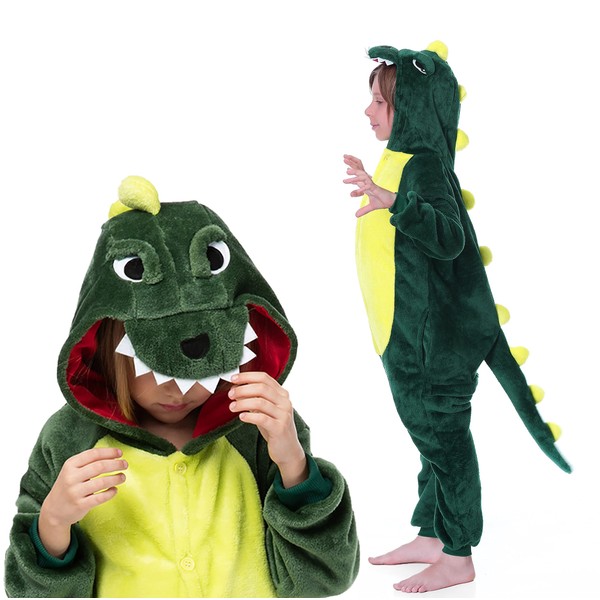 Fairycos Dinosaurier Kostüm Kinder Dino Dinokostüm Jungen Mädchen Halloween Karneval