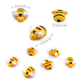Saktopdeco 45 PCS Resin Bees for Crafts Small Plastic Resin Bumble Bee Hive Decor for Bee Party Decor Baby Shower Honeycomb Decorations