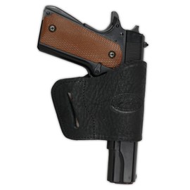 New Barsony Black Leather Yaqui Style OWB Holster for Springfield Echelon 4.5" Right