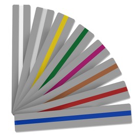 Guided Reading Strips & Highlight Strips, Reading Assistance Strips for Home Study, Dyslexia Reading Tools, Color Overlays for Dyslexia, Improve Focus & Comprehension, Colored, （8 Pieces）