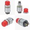 2-Pack Automotive Engine Start Push Button Momentary Switch with Holder