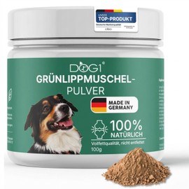 DOG1 Green-lipped Mussel Powder for Dogs - Made in Germany - 100% Natural & Full Fat with Omega 3 - Green-Lipped Mussel Dog Supports Joints & Mobility - Developed by Veterinarians