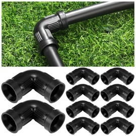 Pangda 25 Pack 1/2-inch Drip Irrigation Parts Drip Irrigation Connectors Fitting for Supply Tubing and Dripline with 0.620 Inch Od, Black(Compression Elbows)