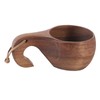Wooden Coffee Cup with Handle Comfortable Grip Rustic Decorative Milk