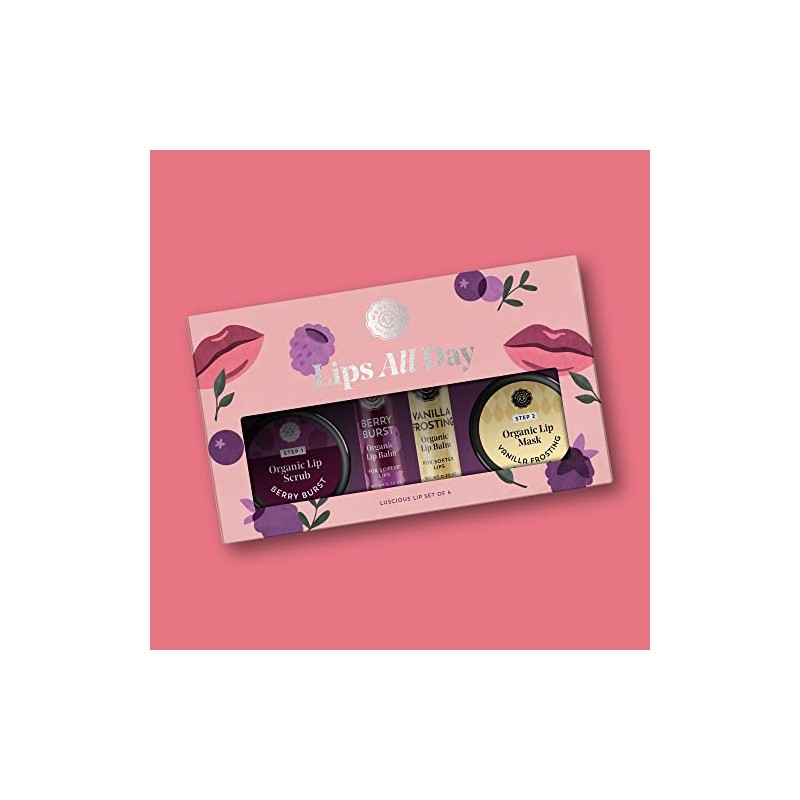 Lips All Day | Incluye 2 bálsamos labiales, máscara de