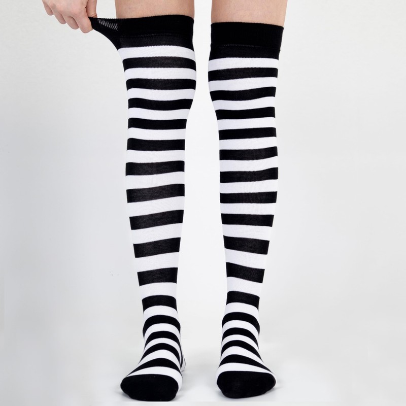 Two Colours Thick Stripe White & Black