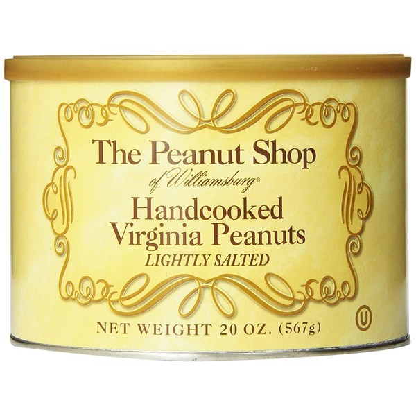 The Peanut Shop of Williamsburg Handcooked Virginia Peanuts, Lightly Salted, 20 Ounce