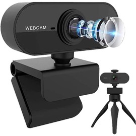 Webcam with Microphone, Full HD 1080P Webcam for PC, Laptop, Desktop, MAC, Plug and Play Web Camera with Privacy Cover, USB Camera for YouTube, Zoom, Skype, Facetime, Windows, Linux, and macOS