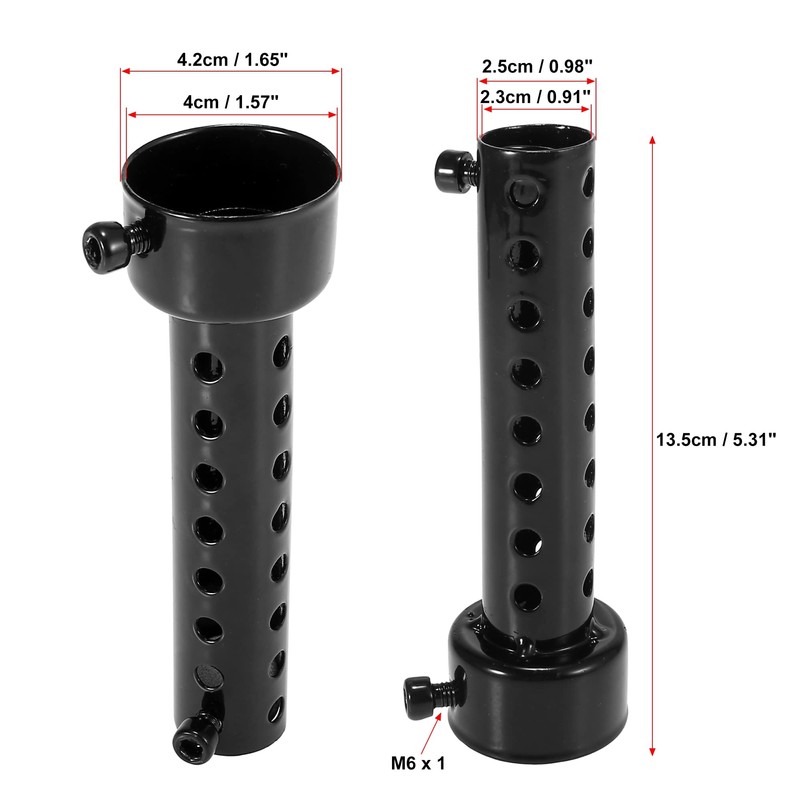 Motoforti 2 pieces 42 mm motorcycle exhaust silencer exhaust pipe