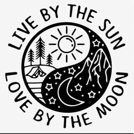 Live by the sun Love by the moon witchy High Quality Metal Magnet 4 x 4 in 013