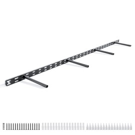 1pc Floating Shelf Bracket Heavy Duty,Decorative Floating Shelf Hardware Hidden Black Metal Fireplace Mantel Brackets (43"X8"X1.0" Without Tools)