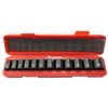 Cal-Hawk 12 pc 3/8"Dr. 6 POINT SAE Standard/Shallow Impact Socket