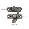 sourcing map Antique Vintage Lock Clasp Right Latch Hook Hasp