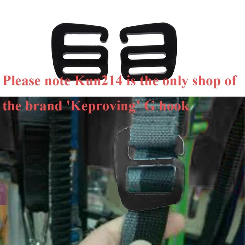 Adjustable 25mm Buckles for Webbing Slide Buckles Aluminium G Hook for Backpack Luggage Strap Webbing  (4 Pairs)