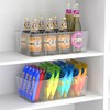Finew Fridge Organiser Divided, 2 Pack Snack Organiser Bins, Stackable