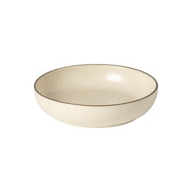 Casafina Ceramic Stoneware Soup & Pasta Bowl - Monterosa Collection, Cream-Cocoa | Microwave & Dishwasher Safe Dinnerware | Food Safe Glazing | Restaurant Quality Tableware