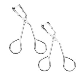 Mikinona 2Pcs Stainless Steel Partial Lash Curlers with Enhanced Grip Portable Mini Eye Lash Curling Tool for Precision Curling Makeup Accessory for Women