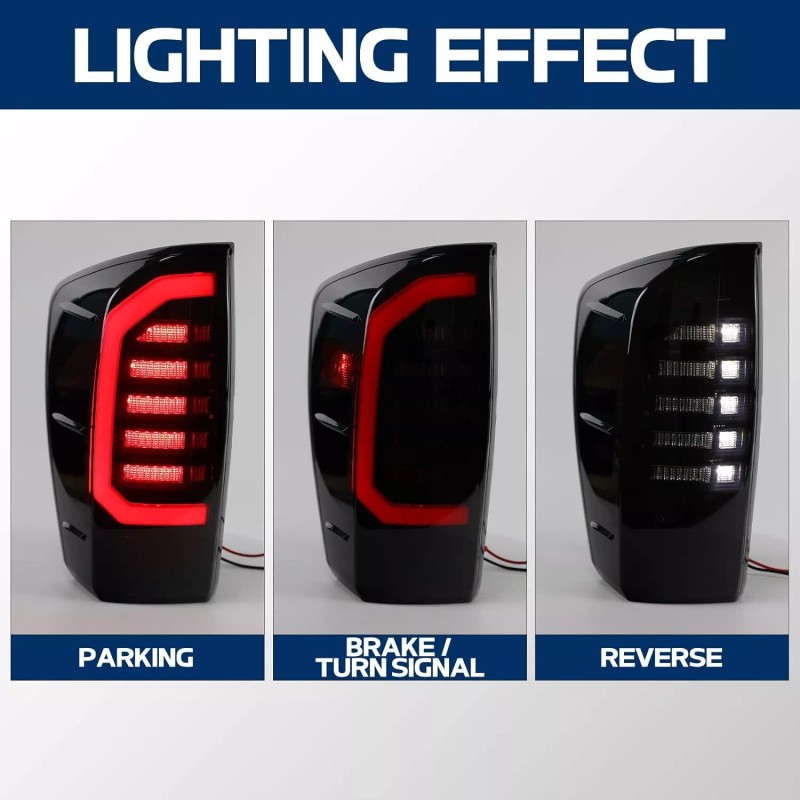 Mayello Black Smoke Pair LED Tail Lights For 2016-2023 Toyota