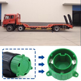 EMSea Pack of 2 13-Pin Trailer Plug Protector Positioning Cover Plastic Storage Socket Dust Cover Suitable for 13-Pin Trailers and Motorhomes Green