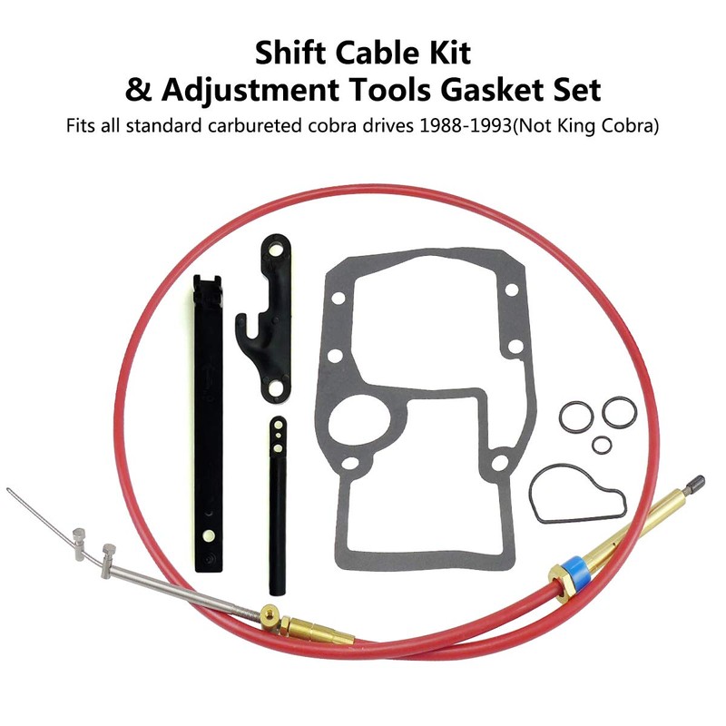 Shift Cable Assembly Kit Fit for OMC Cobra 1986-1993, Adjustment